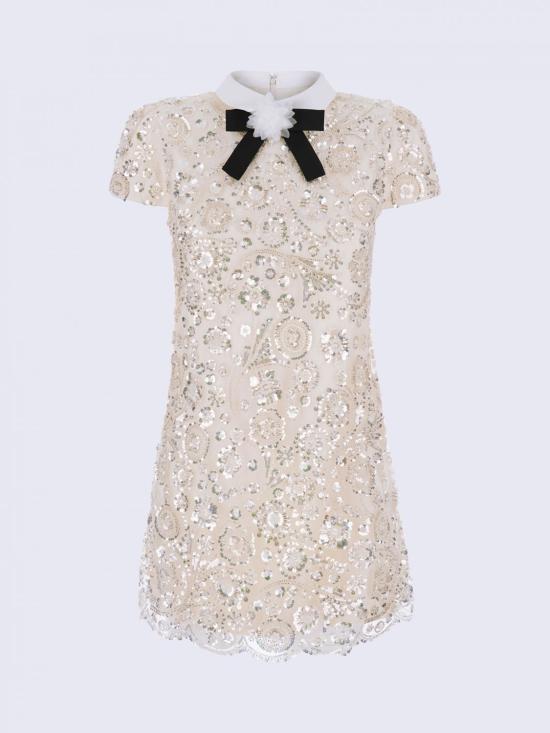 26FW 셀프 포트레이트 롱 원피스 AW26019SC CREAM Natural - SELF PORTRAIT