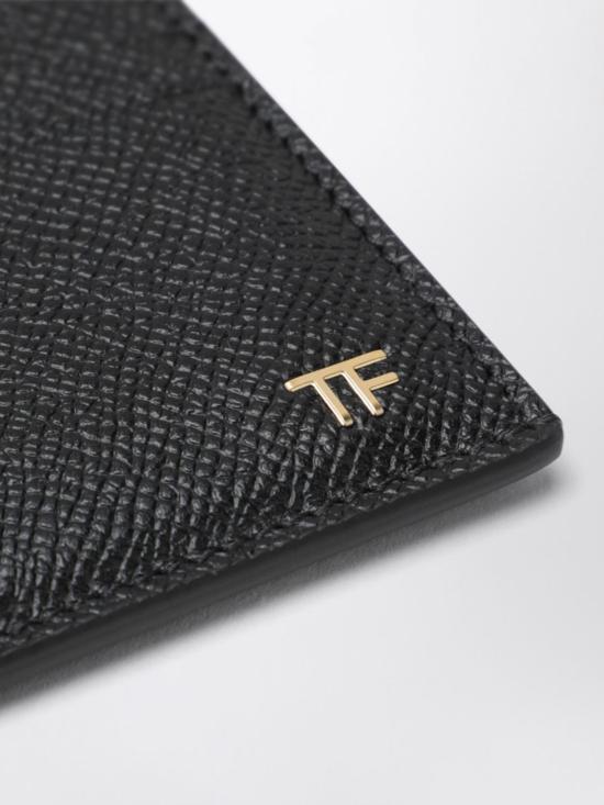 26FW 톰포드 스몰 그레인 레더 폴딩 카드 홀더 YM233LCL081G NAA Black - TOMFORD