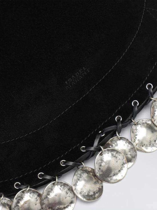 26FW 이자벨마랑 오스칸 스웨이드 카프스킨 메달리온 숄더백 BF0066FHD2C16M BKSI Black - ISABEL MARANT