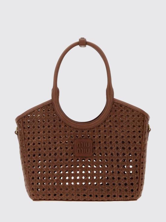26FW 미우미우 아이비 나파 레더 쇼퍼백 5BA284VMWN2G7R F0316 Brown
