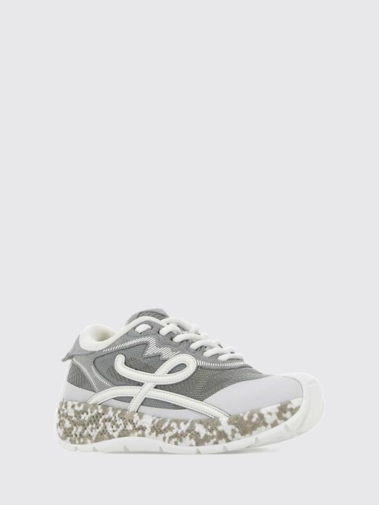 26FW 로에베 포고 테크니컬 니트 스웨이드 스니커즈 L815282XAY LIGGREWHIWHI Grey - LOEWE