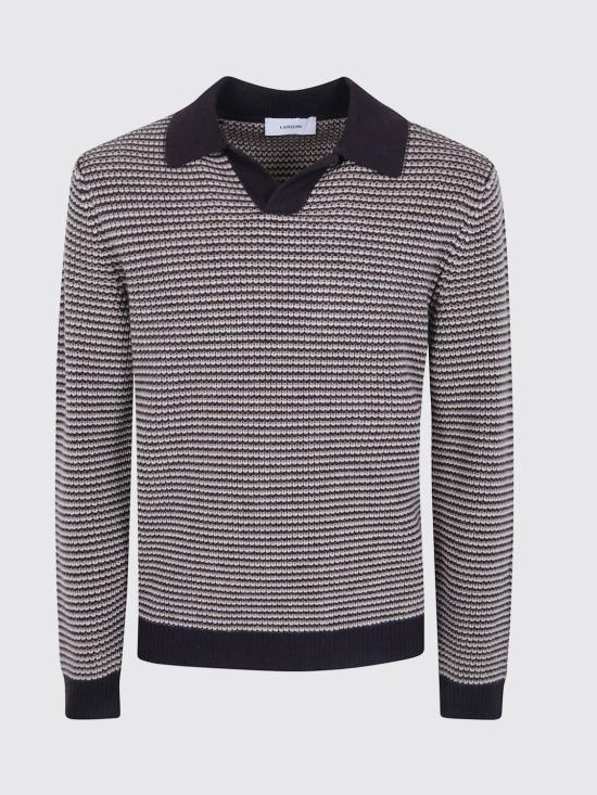 26FW 라르디니 폴로 티셔츠 ACLPML74AC67035 450BE Black - LARDINI