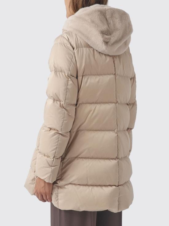 26FW 에르노 새틴 & 뉴 레이디 퍼 A셰이프 다운 자킷 PI001934D12170Z 1985 Black - HERNO