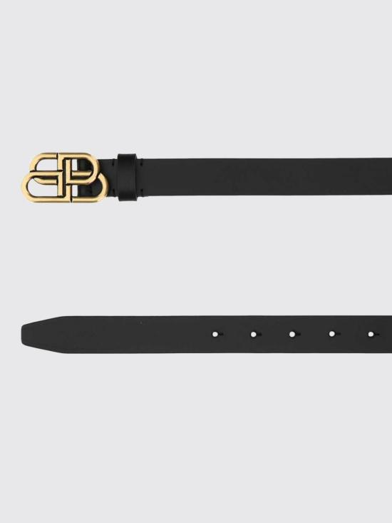 26FW 발렌시아가 BB 씬 레더 벨트 5816901CH04 1000 Black - BALENCIAGA