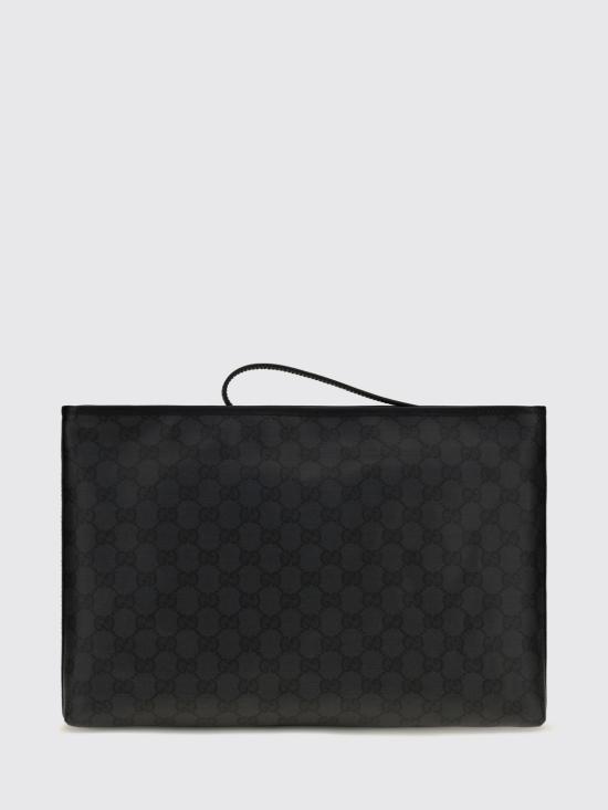 26FW 구찌 에센스 클래식 미디엄 포트폴리오 케이스 A006QOFAGIK 1000 Black - GUCCI