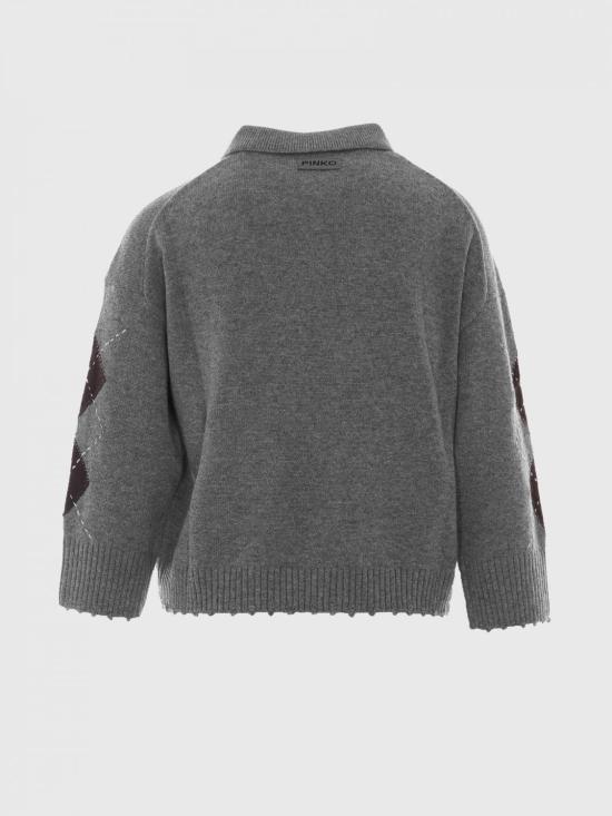 26FW 핑코 폴로 티셔츠 107286A3IE IL1 Grey - PINKO