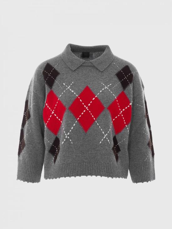 26FW 핑코 폴로 티셔츠 107286A3IE IL1 Grey - PINKO