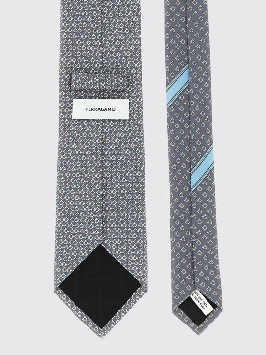 26FW 살바토레 페라가모 넥타이 794733 Grey - SALVATORE FERRAGAMO