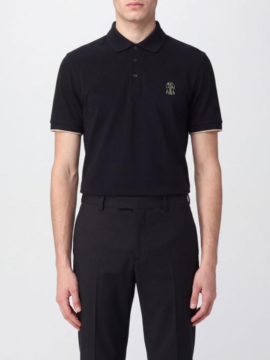 26FW 브루넬로 쿠치넬리 피케 폴로 셔츠 ME8548788 CZ178 Black