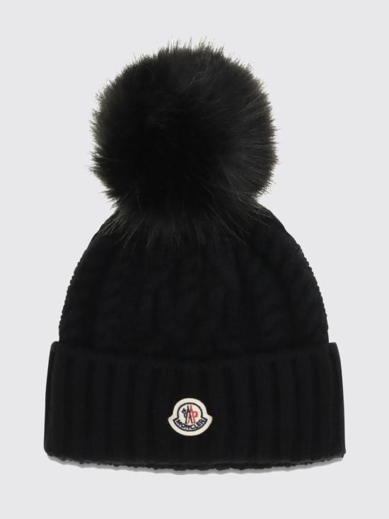 26FW 몽클레어 폼폼 울 캐시미어 블렌드 비니 L20933B00041M4506 999 Black