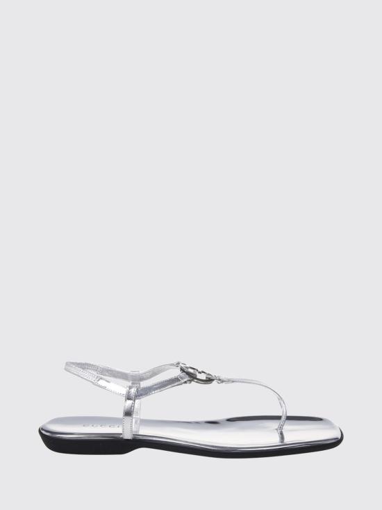 26FW 구찌 메탈릭 레더 샌들 874699AAGNM 8106 Grey