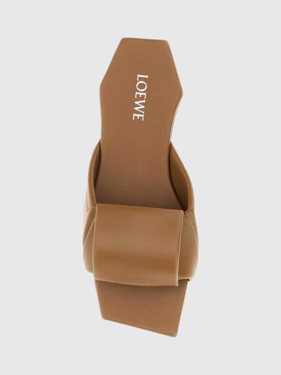 26FW 로에베 오리가미 램스킨 슬라이드 샌들 L815465XBD MOCHA Coffee - LOEWE