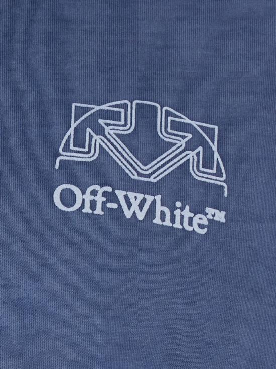 26FW 오프화이트 반팔 티셔츠 44MAA120F26JER01F40 411 Blue - OFF WHITE