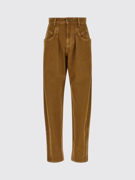 26FW 이자벨마랑 리샤 솔리드 데님 배럴 진 PA0778FAD3H01I 50BZ Brown - ISABEL MARANT