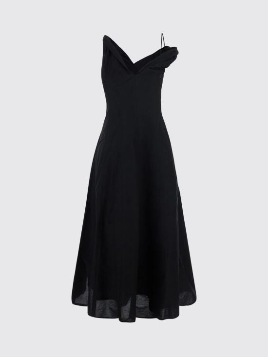 26FW 로에 롱 원피스 42033265 001 Black - ROHE