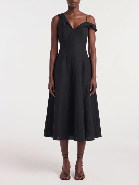 26FW 로에 롱 원피스 42033265 001 Black