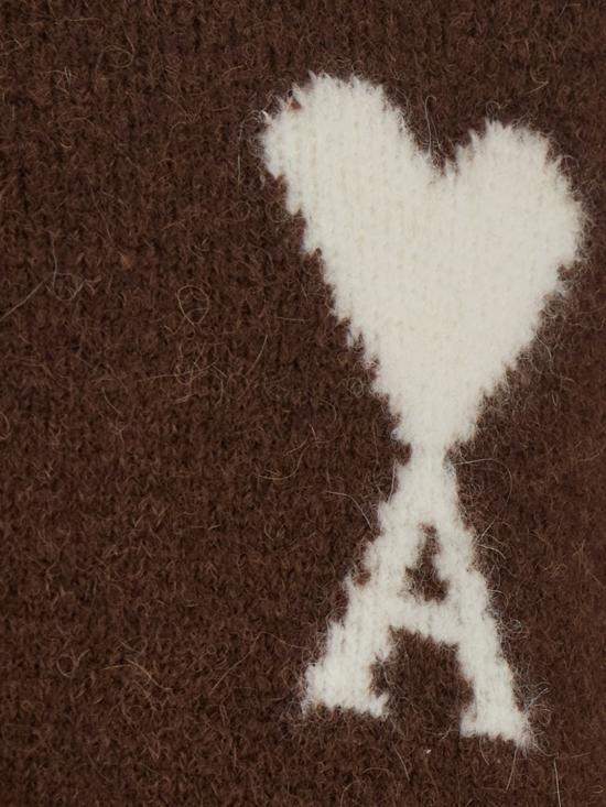 26FW 아미 ADC 알파카 폴로 스웨터 UPL408KN0135A 362 Brown - AMI