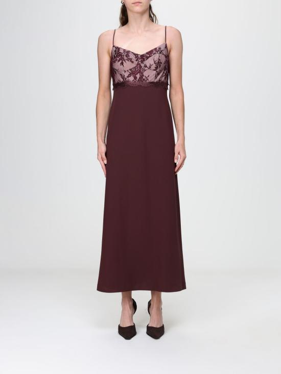 26FW 하니타 롱 원피스 HV39134723 BLACK BERRY Burgundy