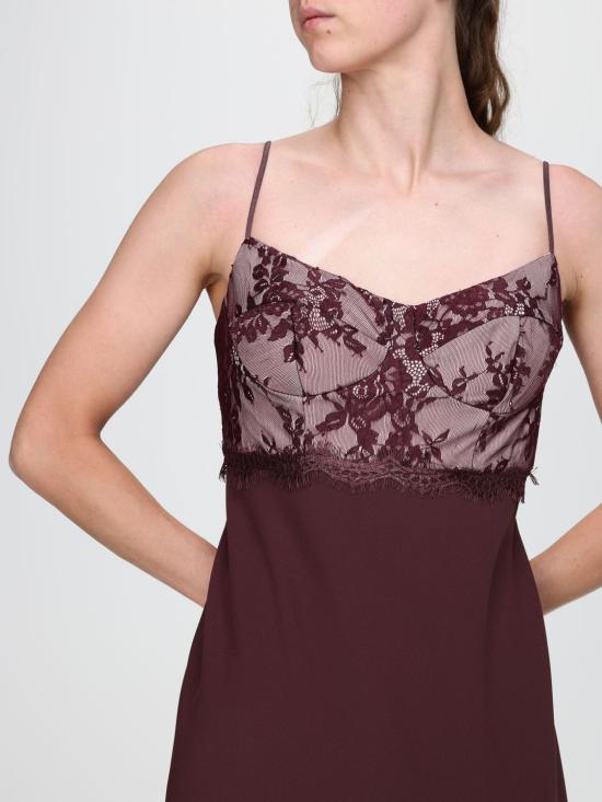 26FW 하니타 롱 원피스 HV39134723 BLACK BERRY Burgundy - HANITA