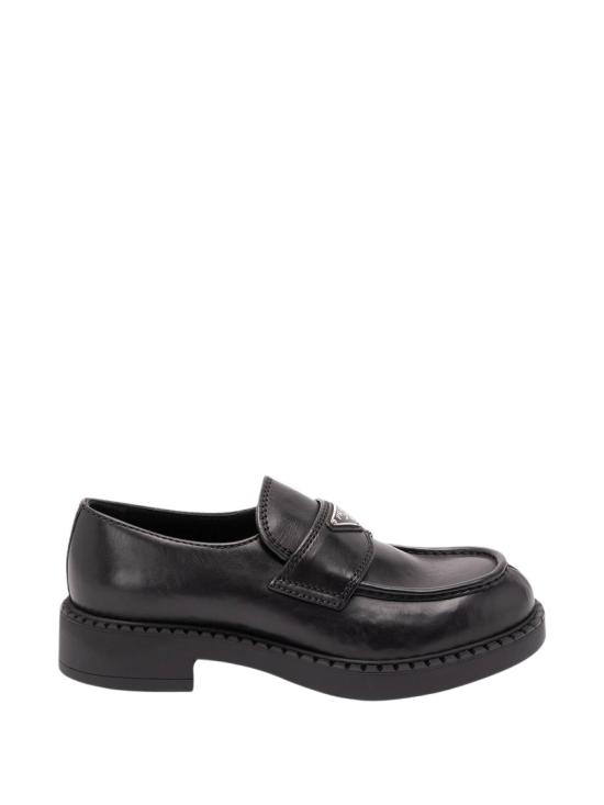 26FW 프라다 초콜릿 레더 로퍼 2DE127 3ZPQ Black