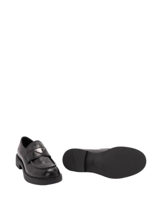 26FW 프라다 초콜릿 레더 로퍼 2DE127 3ZPQ Black - PRADA