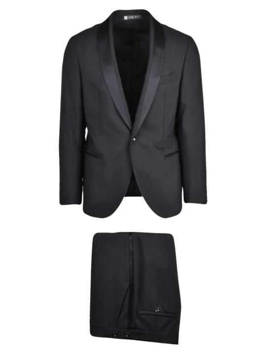 25FW Lab 001 수트 블랙 버진 울 혼방 턱시도 정장