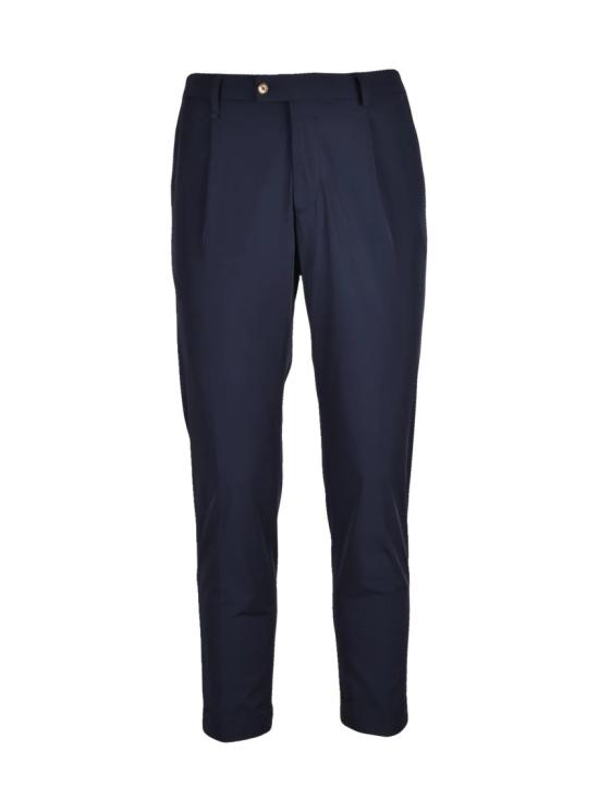 25FW Lab 001 팬츠 파란색 폴리아미드 소재의 기능성 주름 정장 바지