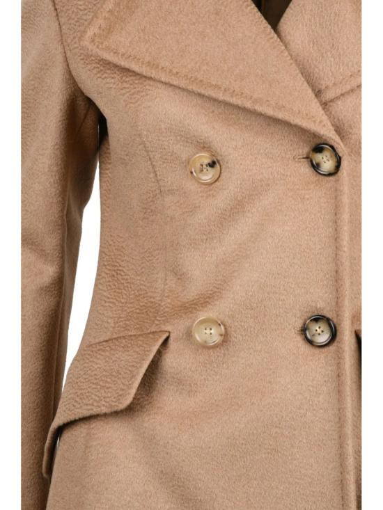25FW 막스마라 코트 베이지 카멜 더블 브레스트 레판토 롱 - MAX MARA