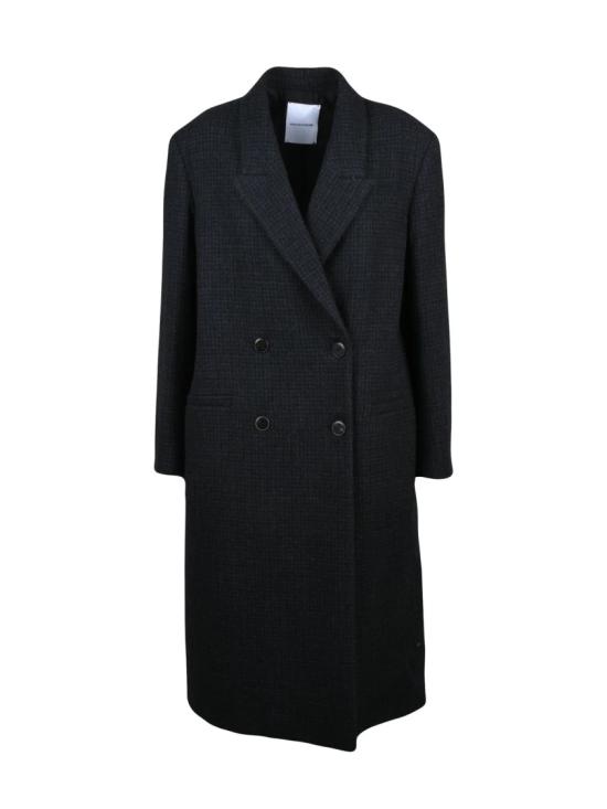 25FW 포만데레 코트 블루 버진 울 더블 브레스트 롱