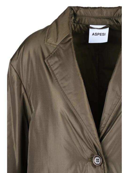 25FW 아스페시 코트 카키색 폴리아미드 패딩 소주 오버 - ASPESI