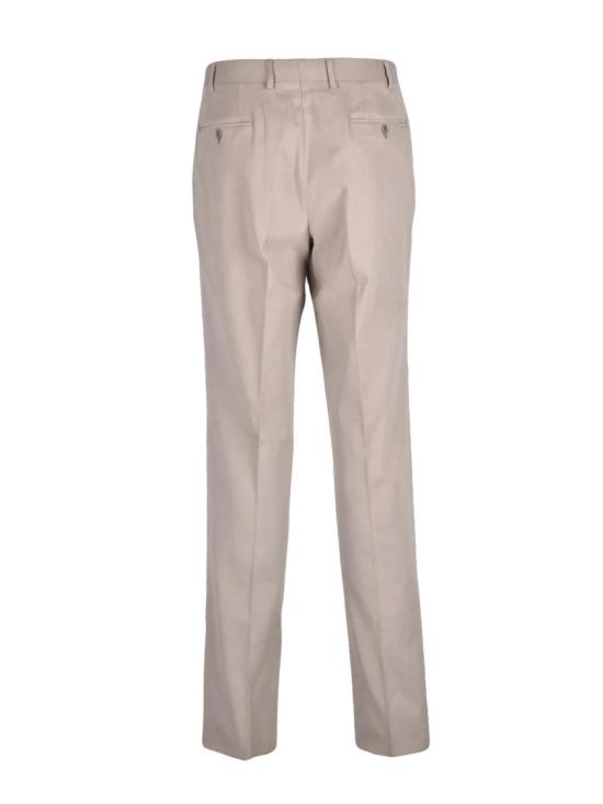 25FW 카날리 팬츠 베이지색 스트레치 코튼 지퍼 푸스타뇨 정장 바지 - CANALI