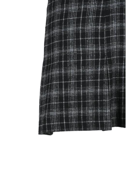 25FW 핑코 스커트 검정색 폴리에스터 혼방 주름 - PINKO