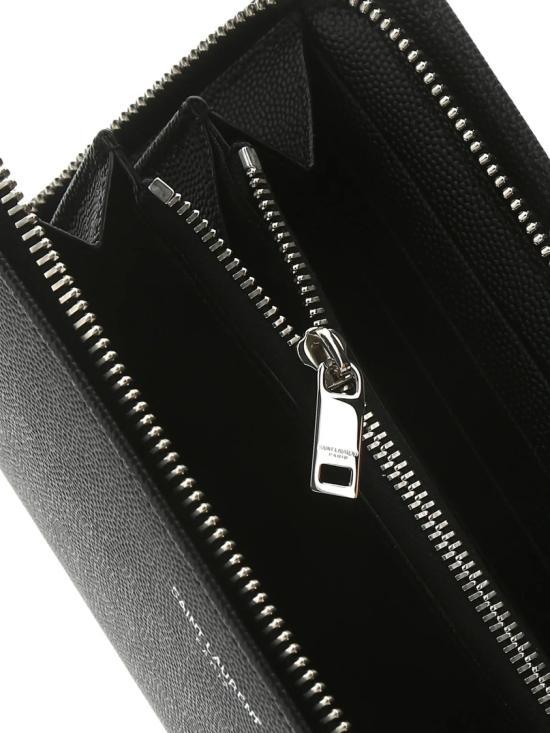 26FW 생로랑 그랑 드 뿌드르 엠보스드 레더 파리 집 어라운드 지갑 534290 BTY0N Black - SAINT LAURENT