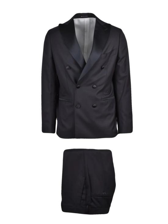25FW Summo 수트 블랙 버진 울 피크 라펠 더블 브레스트