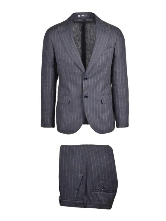 25FW Lab 001 수트 회색 린넨 주름 정장