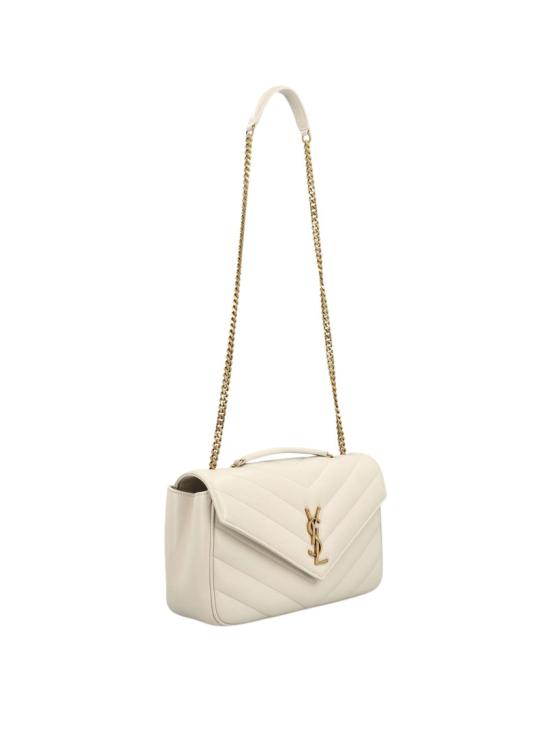 26FW 생로랑 루루 마틀라세 램스킨 미디움 숄더백 801439 AAEAX Neutrals - SAINT LAURENT