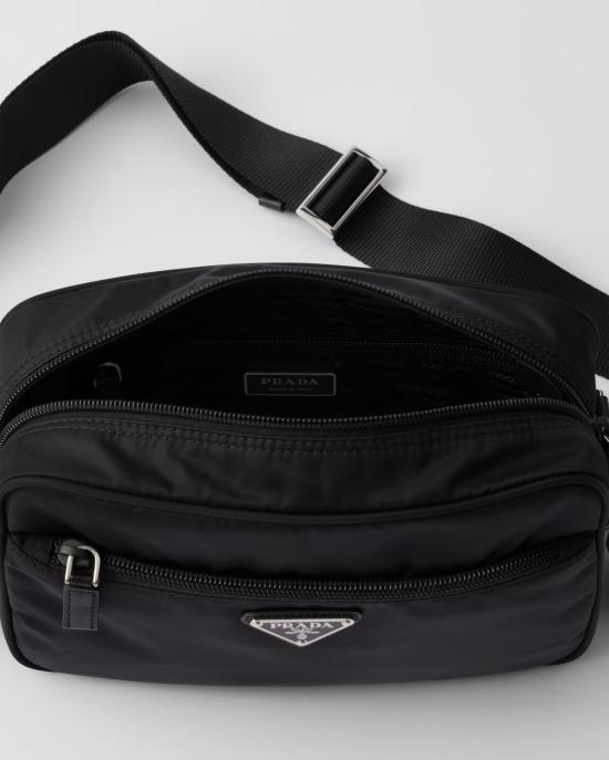 26FW 프라다 리나일론 렉탱글 숄더백 1BC167 RV44 F0002 V B1M BLACK DOM - PRADA
