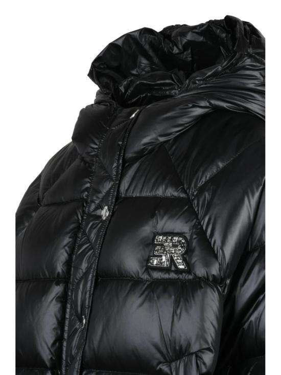 25FW 에르마노 피렌제 자켓 블랙 폴리아미드 후드 다운 재킷 - ERMANNO FIRENZE
