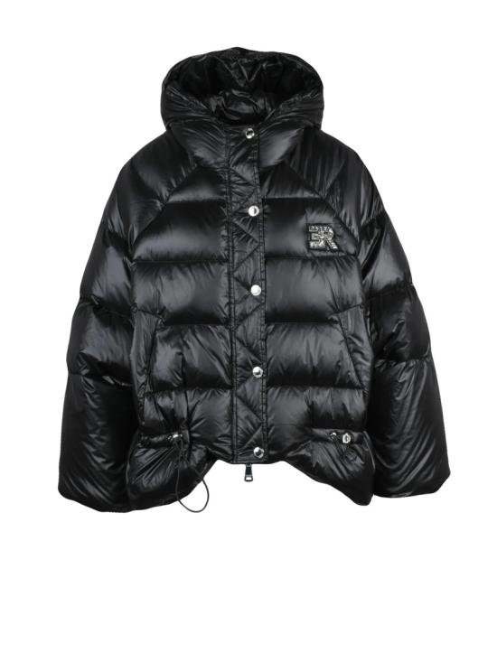 25FW 에르마노 피렌제 자켓 블랙 폴리아미드 후드 다운 재킷
