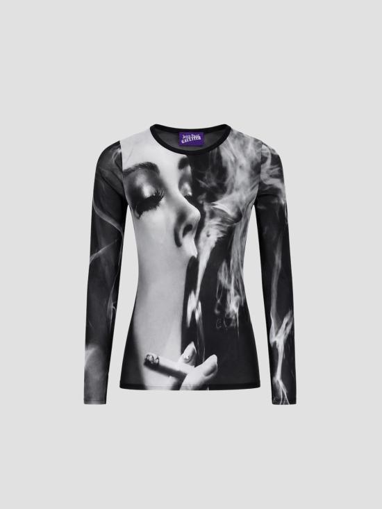 26FW 장 폴 고티에 스웨터 26 04WTO557M031P000201 0201 BLK GRY WHT