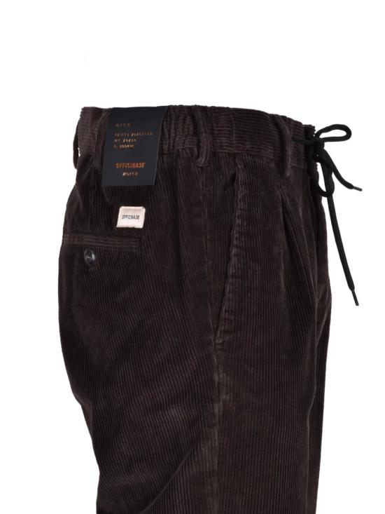 25FW 오피치나 36 팬츠 갈색 스트레치 코튼 드로스트링 코듀로이 - OFFICINA 36