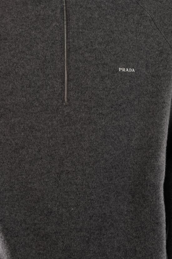 26FW 프라다 울 캐시미어 폴로 스웨터 울 캐시미어 폴로 스웨터 UMF3986242 F0480 Grigio - PRADA