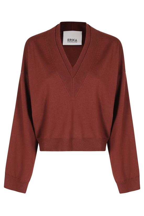 26FW 에리카 카발리니 니트웨어 P6WA10 099 Red