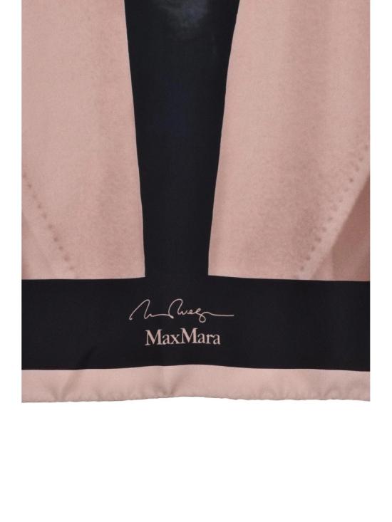25FW 막스마라 머플러/스카프 베이지/블랙 실크 프린트 스카프 - MAX MARA