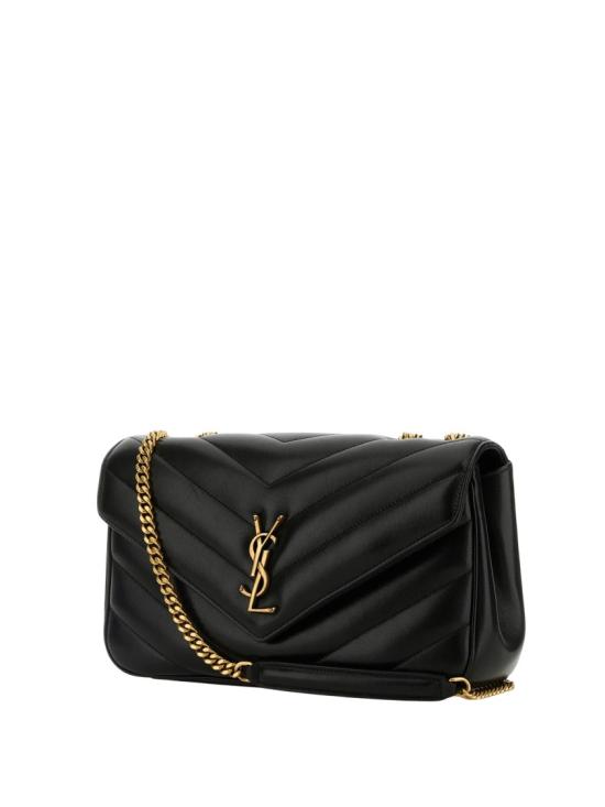 26FW 생로랑 루루 마틀라세 램스킨 미디움 숄더백 801439 AAEAX Black - SAINT LAURENT
