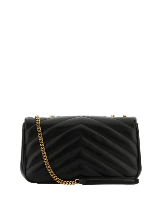 26FW 생로랑 루루 마틀라세 램스킨 미디움 숄더백 801439 AAEAX Black - SAINT LAURENT