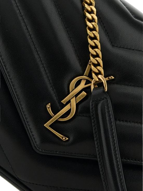 26FW 생로랑 루루 마틀라세 램스킨 미디움 숄더백 801439 AAEAX Black - SAINT LAURENT