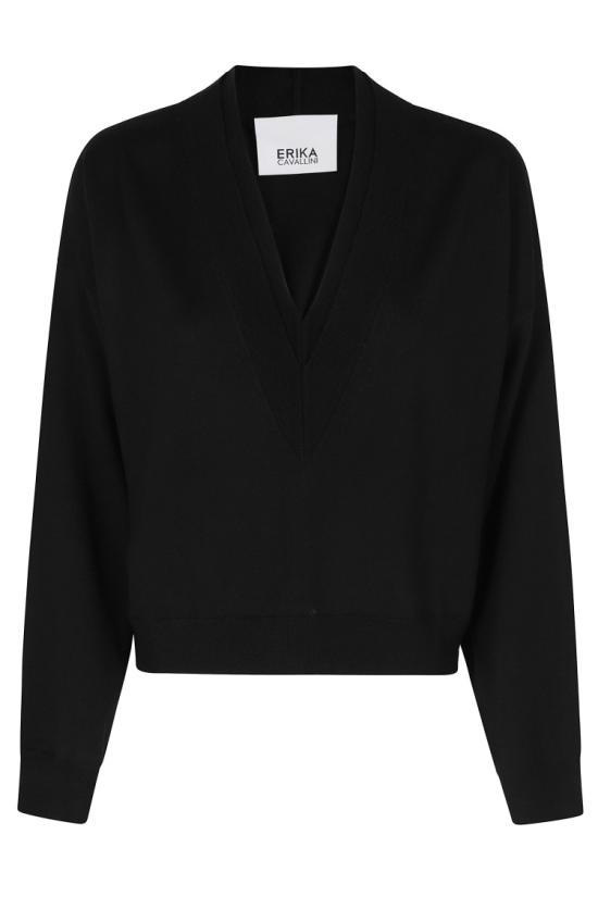 26FW 에리카 카발리니 니트웨어 P6WA10 099 Black
