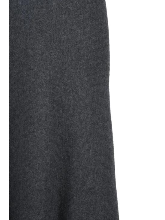 25FW 질샌더 스커트 회색 울 소재의 신축성 있는 니트 미디 - JIL SANDER