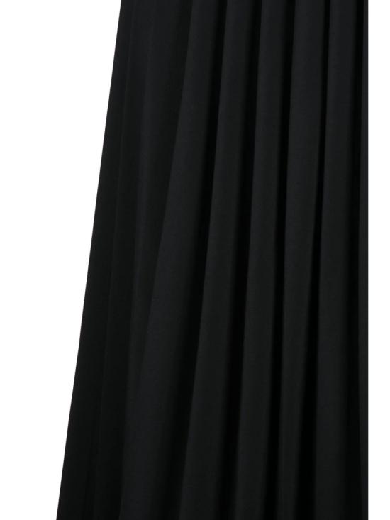 25FW MM6 메종마르지엘라 스커트 블랙 버진 울 혼방 지퍼 플리츠 미디 - MM6 MAISON MARGIELA